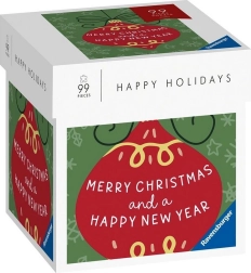 RAVENSBURGER sestavljanka Happy Holidays: Vesele božične praznike in srečno novo leto, 99 koščkov