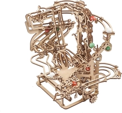 Lesena mehanska kroglična steza UGEARS z verižnim pogonom – 3D sestavljanka