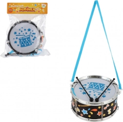 Plastični boben z naramnico in paličicama 23 × 10 cm