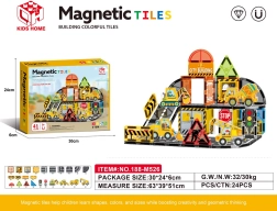 Magnetni komplet za sestavljanje gradbišča, 41 delov