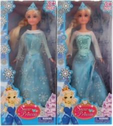 Kovinska punčka v zimskih oblačilih s krono