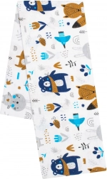 flanelasta tetra plenica s potiskom New Baby gozd bela