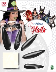 črni dolgi čarovniški nalepni nohti