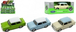 kovinski model trabant 1:60 od wellyja, 7 cm, prosti tek, mešanica barv