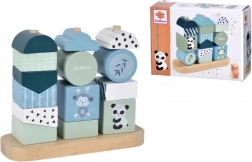 Zložljiva igra panda – lesena sestavljanka, 15 kosov