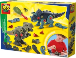 Gradbeni komplet dinozavri – sestavi si T‑reksa in triceratopsa