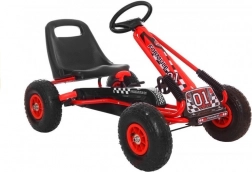 Poganjalni gokart A-15 z napihljivimi kolesi – Rdeča