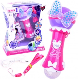 Otroški karaoke mikrofon z snemanje in MP3 – Rožnata