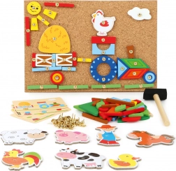 Pritrjevanje Na kmetiji – kreativna pluta mozaika za otroke