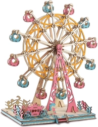 Lesena 3D sestavljanka Pastelno rusko kolo