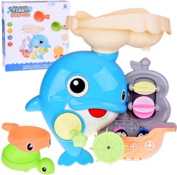 veseli delfin – kopalna igrača s čolničkom in pingvini