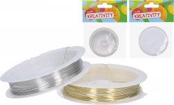 Žica za perlice 0,6 mm, 4 m – zlata ali srebrna