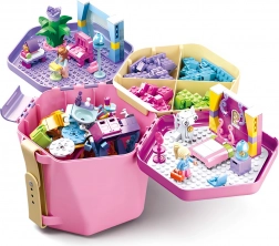 Sluban vedro s kockami rožnato