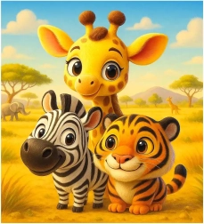 Lesene sestavljanke Prijatelji 20 kosov WOODEN CITY