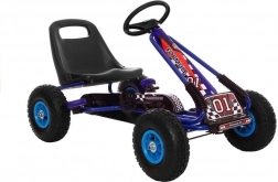 Poganjalni gokart A-15 z napihljivimi kolesi – Modra