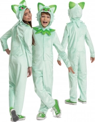 Otroški kostum POKEMON Sprigatito kigurumi 127–136 cm (7–8 let)