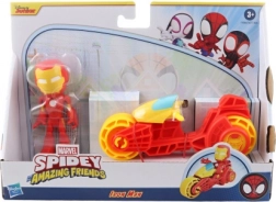 Marvel Spidey in njegovi prijatelji Iron Man na motorju – akcijska figurica in vozilo