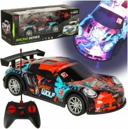 Športni daljinsko vodeni avto modro-rdeč