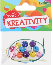 Barvne kroglice z vrvico