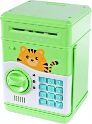 Sejfova hranilnica mačka zelena