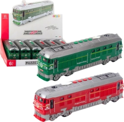 Igrača vlak z učinki svetlobe, zvoka in parne meglice