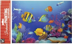 Diamantno slikanje na plošči Ribice 29 × 21 cm