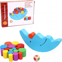 Leseni valjčki z Luno