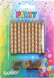 Svečke in stojala v zlati barvi