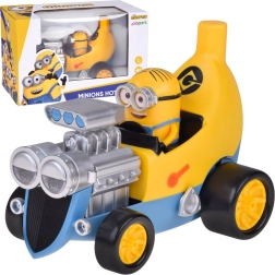 Minion v bananovem avtu s svetlobami, zvoki in vibracijami