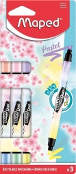 Markerji MAPED Fluo Peps Duo Pastel, set 3 kos