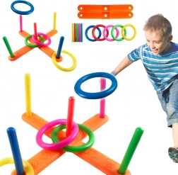 Igra metanja obročev na tarčo – barvit plastični komplet