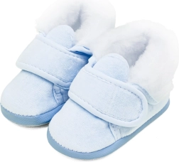 Otroški zimski copatki New Baby modri 0–3 mesece