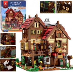 Velika srednjeveška krčma za viteze – gradbeni set 2868 kosov