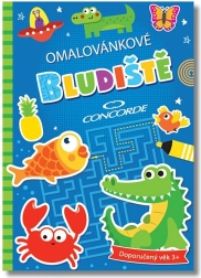 Concorde Coloring Maze – fun coloring pages with puzzles for kids