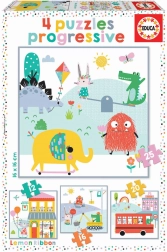 Otroške puzzle EDUCA Lemon Ribbon 4v1 (12–25 kosov)