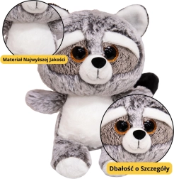 Plišasta igrača rakun z velikimi očmi 22 cm