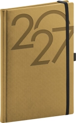 NOTIQUE tedenski planer Ajax 2027 zlat 15 × 21 cm