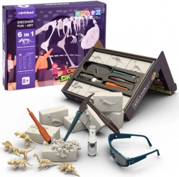 Izkopavanje dinozavrovih kosti 6 v 1 – paleontološki set za otroke
