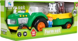 Otroški traktor s prikolico in dodatki