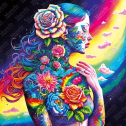 Sestavljanka Cvetlična boginja 1023 koščkov MAGNOLIA