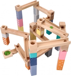 Lesen pastelni marmornik, 53 delov + 6 steklenih kroglic