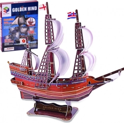 3D puzzle ladja Golden Hind, 108 koščkov