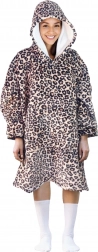 grelna prevelika kapucar dekica COZY NOXXIEZ z leopardjim potiskom