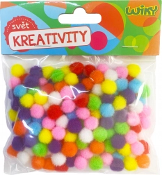 Barvne pom pom kroglice 10mm