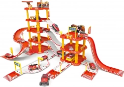 Velika gasilska garaža, 4 nadstropja, črpalna postaja, 100 elementov