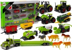 Kmetijski komplet s traktorji, prikolicami in živalmi