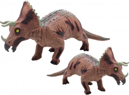 velika figura dinozavra triceratopsa z zvokom 36 cm rjava