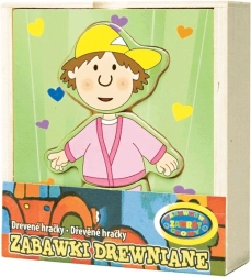 Obleci fanta – lesene sestavljanke