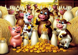 Sestavljanka Mlečni Zaklad 25 kosov