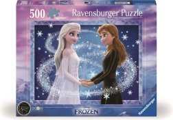 Ravensburger puzzle Disney Ledeno kraljestvo Elsa in Anna 500 koščkov sveti v temi